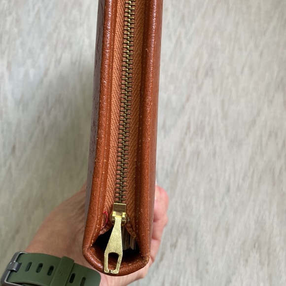 Genuine Leather Vintage 70s Zippered Stationary Folder - Picture 8 of 8